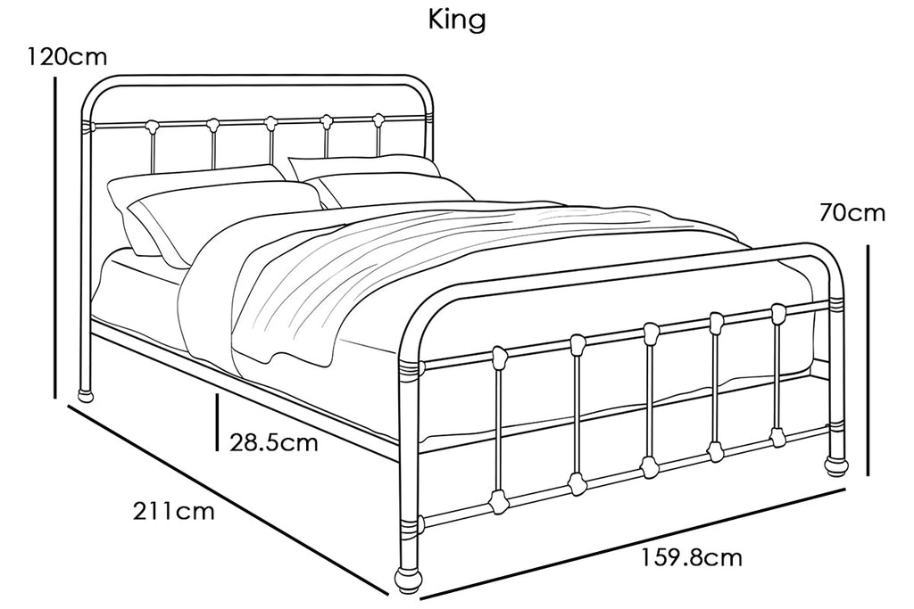 Burford Brushed Copper Victorian Metal Bed