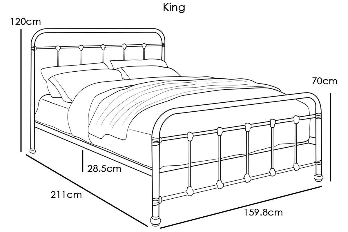 Burford Brushed Copper Victorian Metal Bed