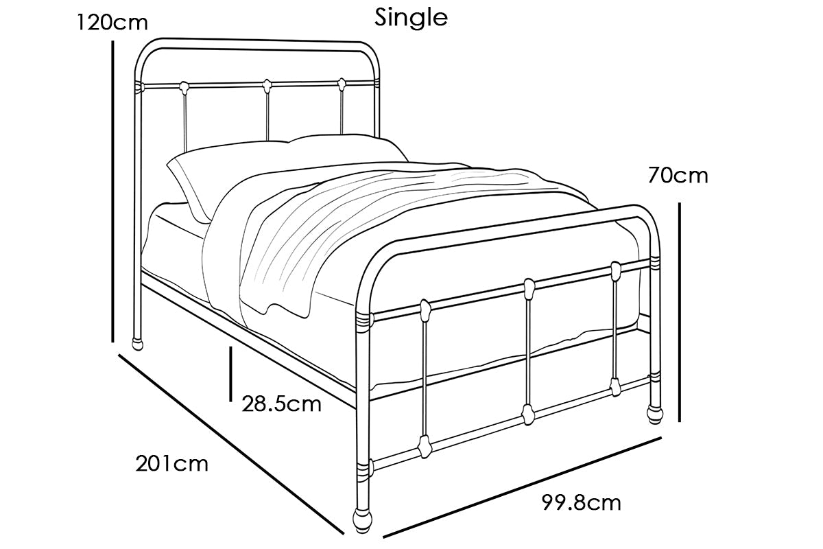 Burford Brushed Copper Victorian Metal Bed