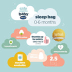 Silentnight Safe Nights Grey Baby 2.5 Tog Sleeping Bag