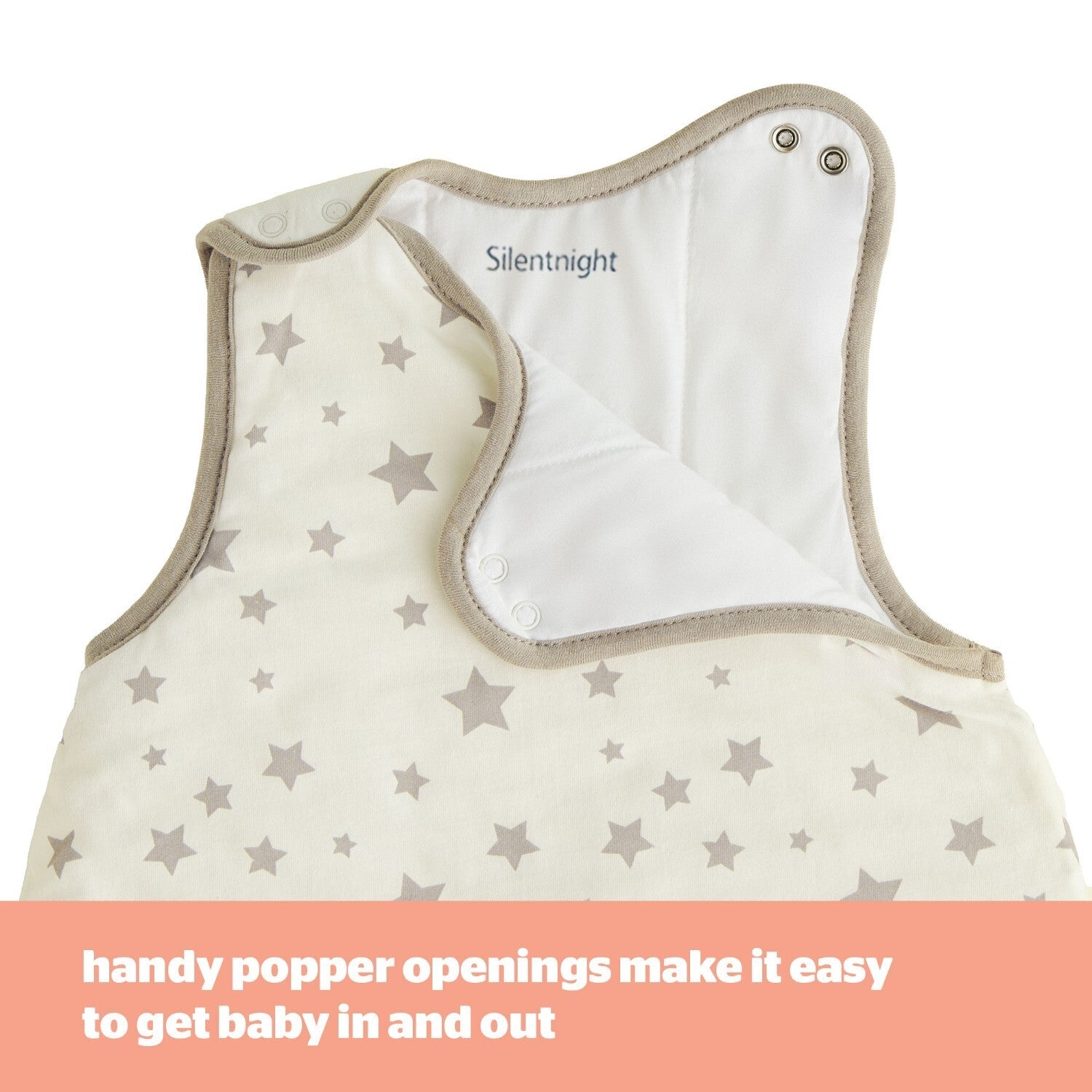 Silentnight Safe Nights Grey Baby 2.5 Tog Sleeping Bag