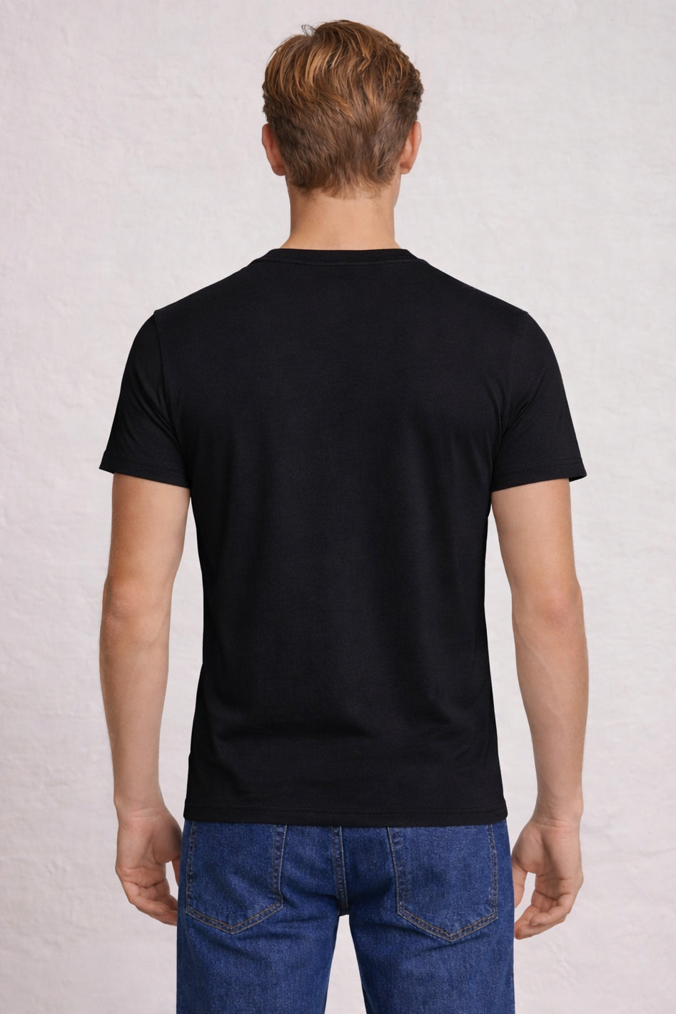 Crew Neck Pocket Roll T-Shirt