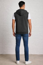 Sleeveless Zipped Hoody