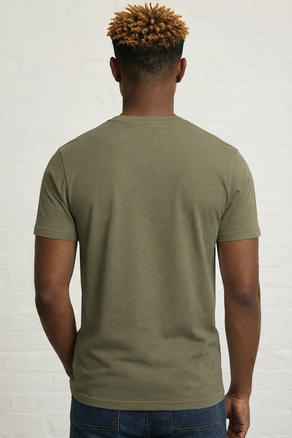 Men's Black Woven Pocket T-Shirt