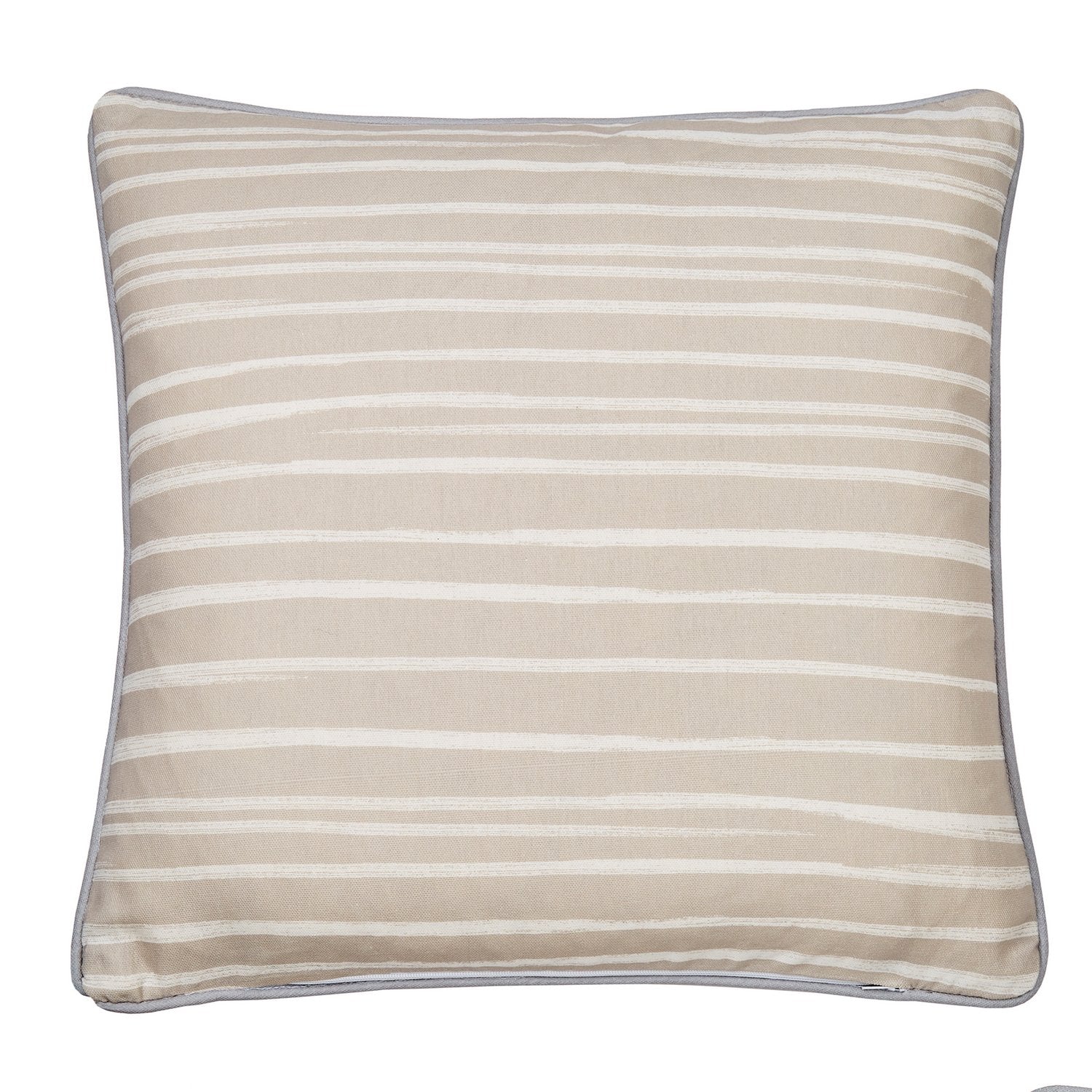 Beach Huts Natural Outdoor Cushion (43cm x 43cm)