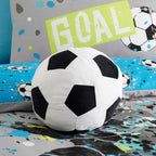 Black White Football Cushion