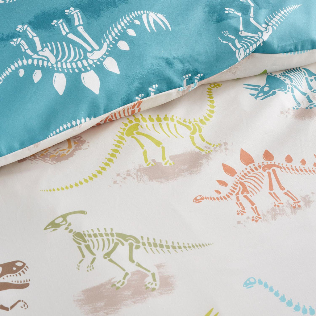 Skeleton Dino Multi Kids Reversible Duvet Set