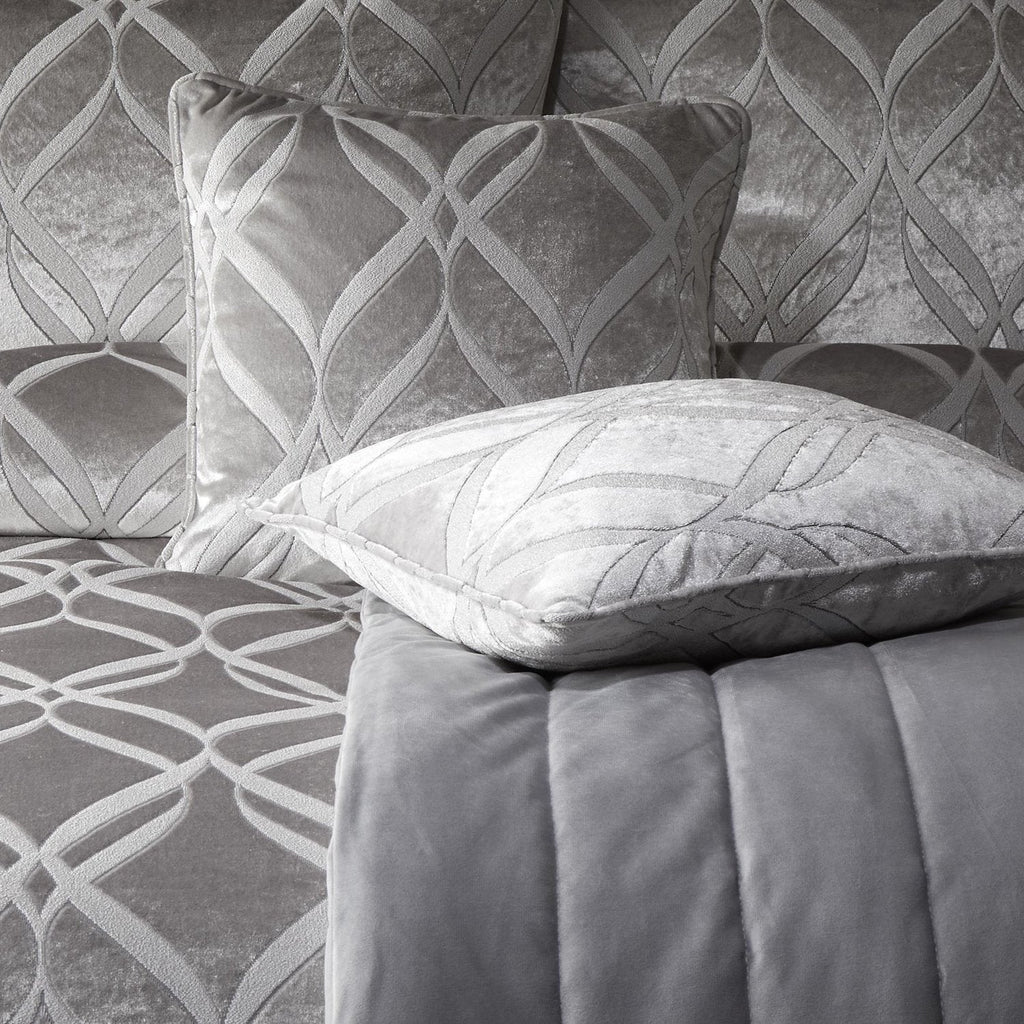 Belfort Silver Velvet Cushion (43cm x 43cm)
