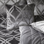 Belfort Slate Velvet Cushion (43cm x 43cm)
