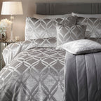 Belfort Silver Grey Velvet Duvet Set