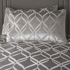 Belfort Silver Grey Velvet Duvet Set