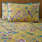 Laurence Llewelyn-Bowen Birdity Absurdity Yellow 200 Thread Count 100% Cotton Duvet Set