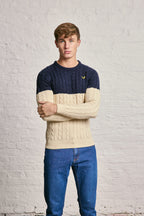 Colour Block Cable Knitwear