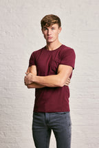 Crew Neck Pocket Roll T-Shirt
