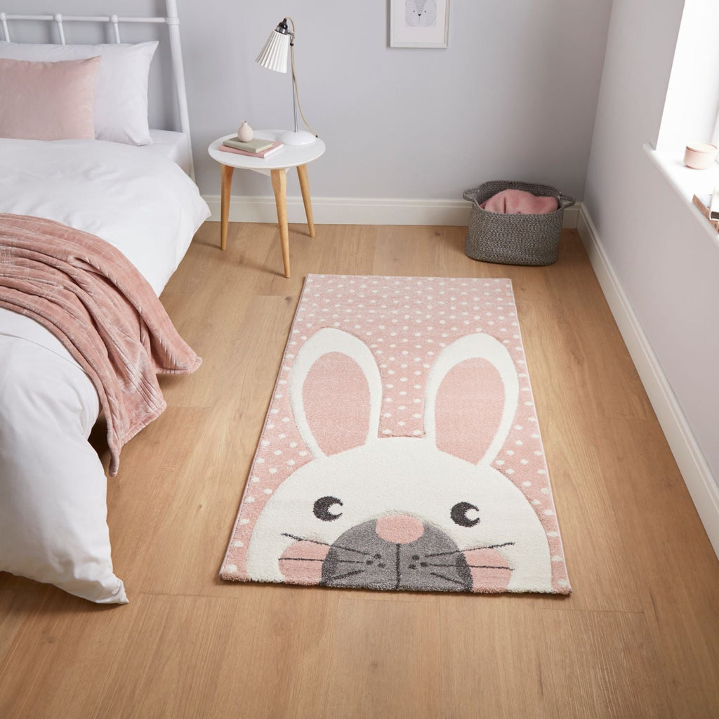 Brooklyn Pink Rabbit 20341 Kids Rug