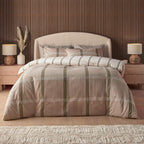 Silentnight Natural Check Brushed Cotton Duvet Set