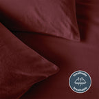 Silentnight Burgundy Brushed Cotton Duvet Set