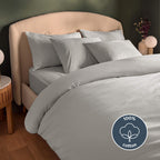 Silentnight Silver Grey Brushed Cotton Duvet Set