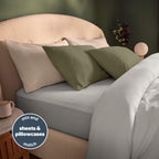 Silentnight Silver Grey Brushed Cotton Duvet Set