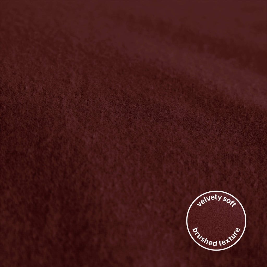 Silentnight Burgundy Brushed Cotton Fitted Sheet