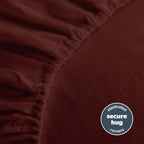 Silentnight Burgundy Brushed Cotton Fitted Sheet