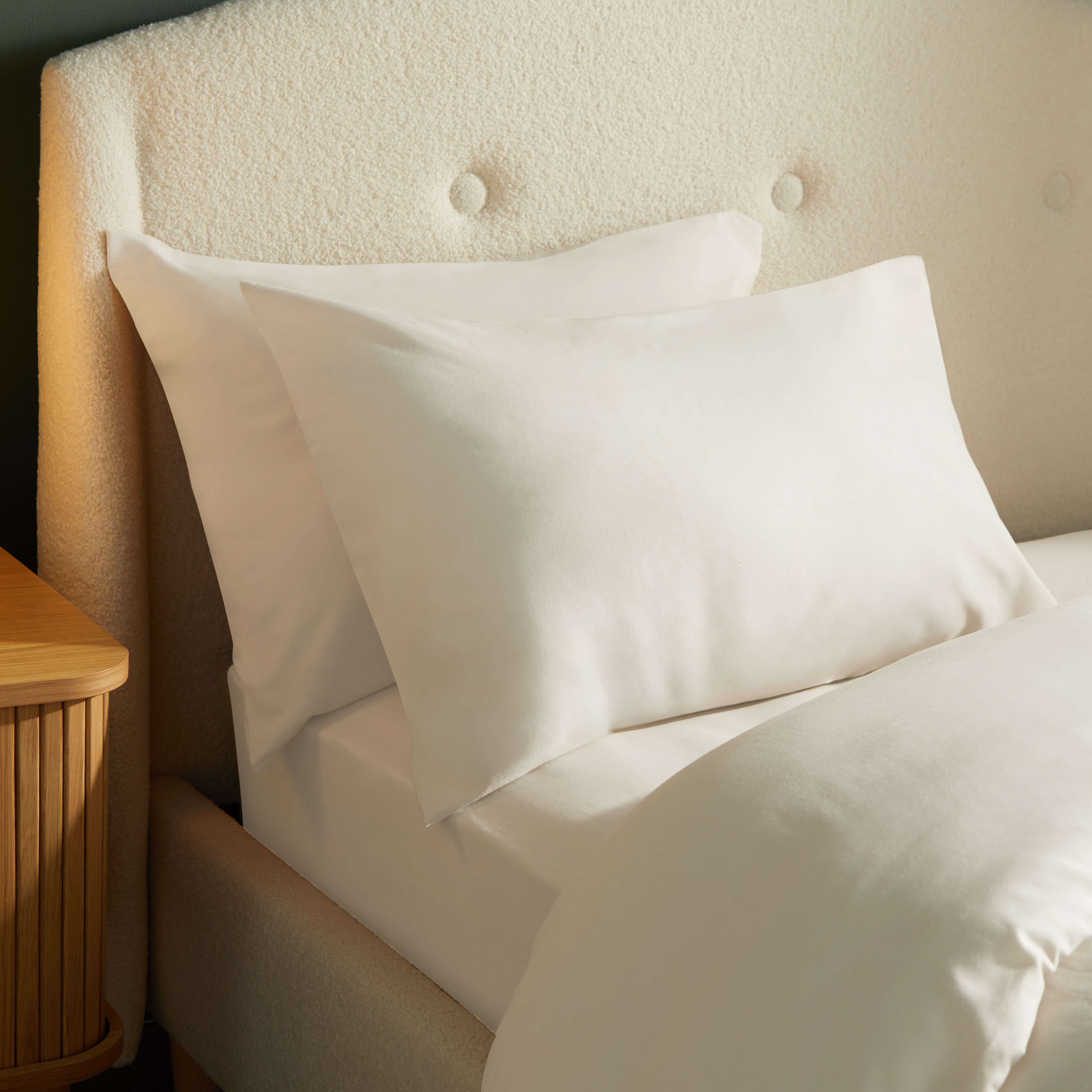 Silentnight Brushed Almond Cotton Pillowcase Pair