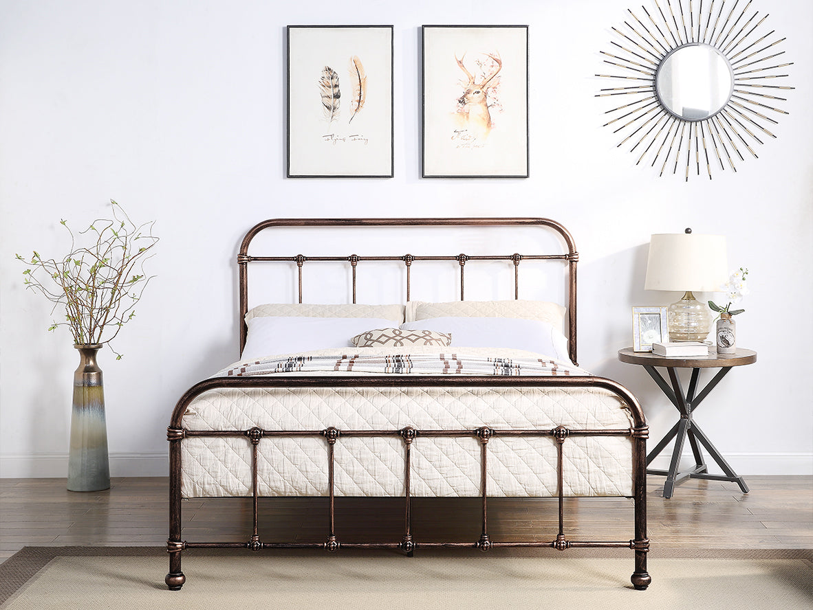 Burford Brushed Copper Victorian Metal Bed