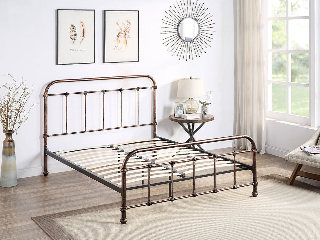 Burford Brushed Copper Victorian Metal Bed