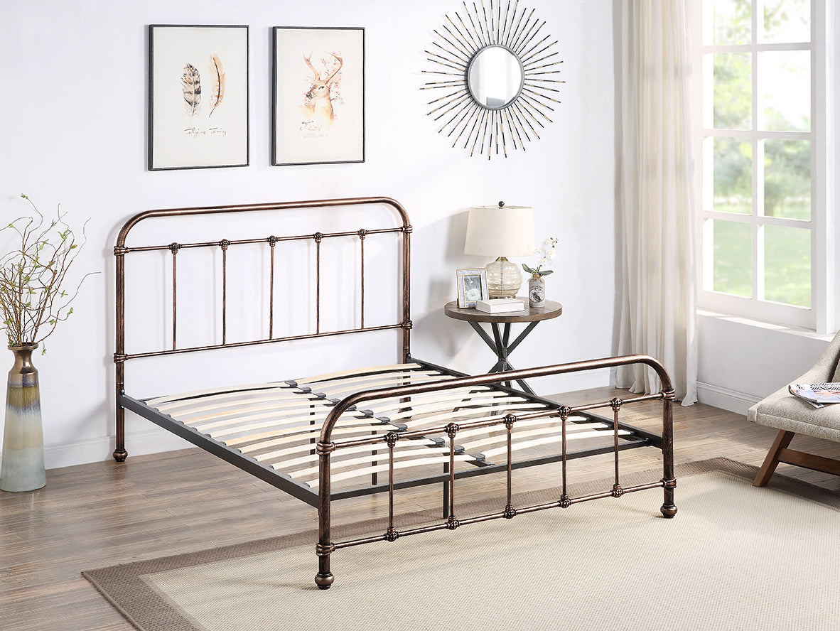 Burford Brushed Copper Victorian Metal Bed