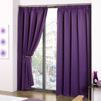 Cali Amethyst Purple Thermal Blackout Pencil Pleat Curtains