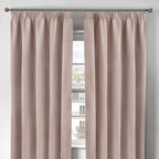Cali Blush Pink Thermal Blackout Pencil Pleat Curtains