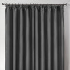Cali Charcoal Grey Thermal Blackout Pencil Pleat Curtains