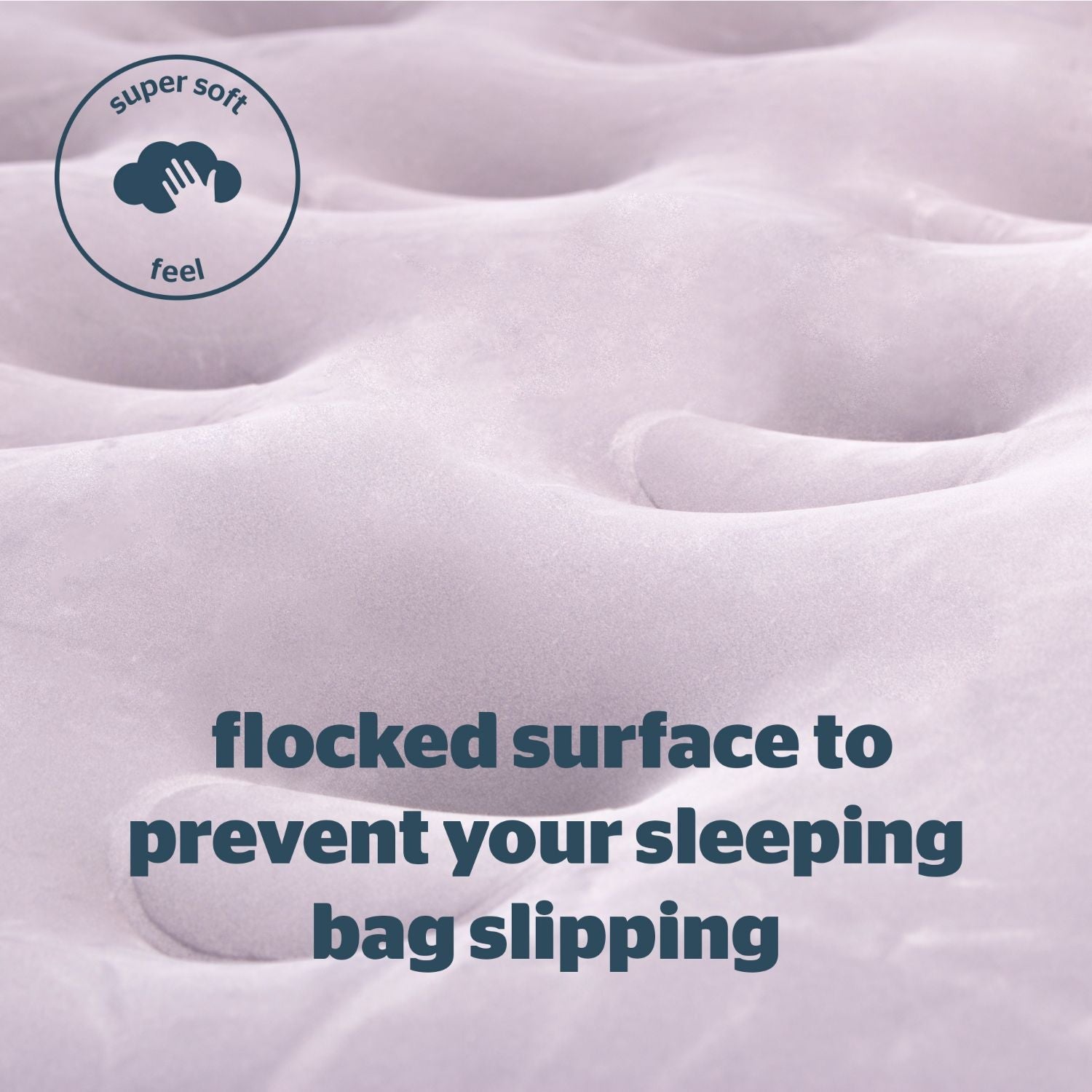Silentnight Camping Collection Grey Flock Airbed with Built In Electric Pump