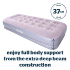Silentnight Camping Collection Grey Flock Airbed with Built In Electric Pump