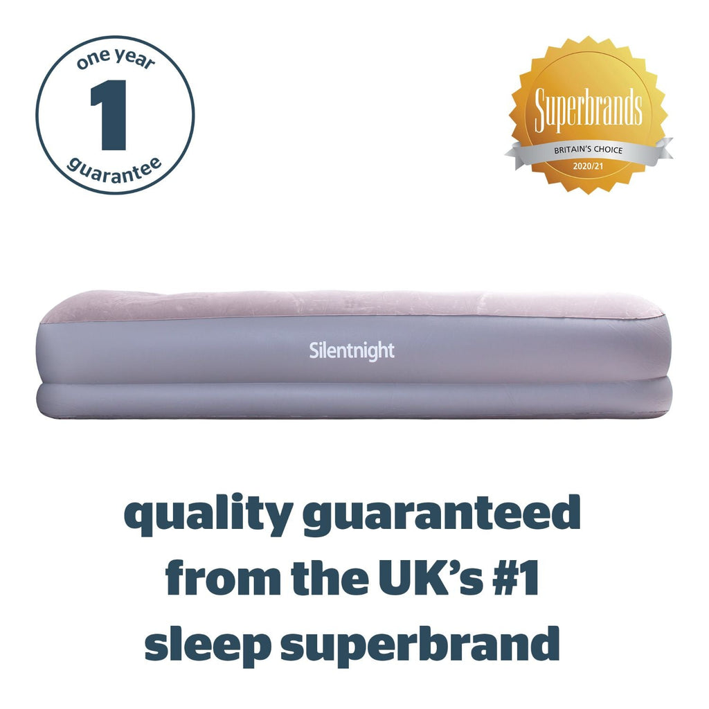 Silentnight Camping Collection Grey Flock Airbed with Built In Electric Pump