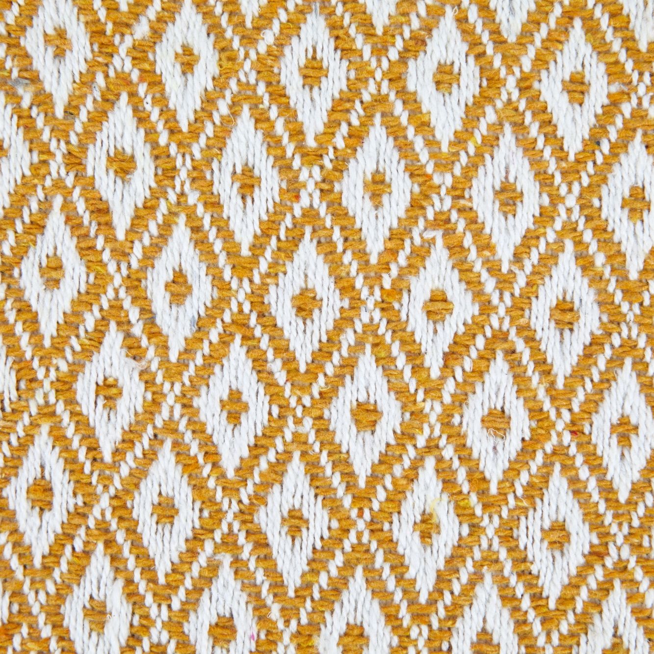 Casablanca Ochre Scandi Woven Recycled Cotton Throw