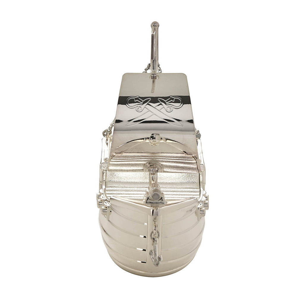 Bambino Silver Plated Money Box Pirate Ship