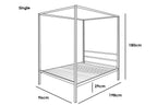 Chalfont Four Poster White Metal Bed