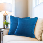 Chelsea Navy Blue Velvet Cushion Cover Pair (43cm x 43cm)