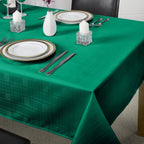 Chequers Forest Green Jacquard Table Cloth