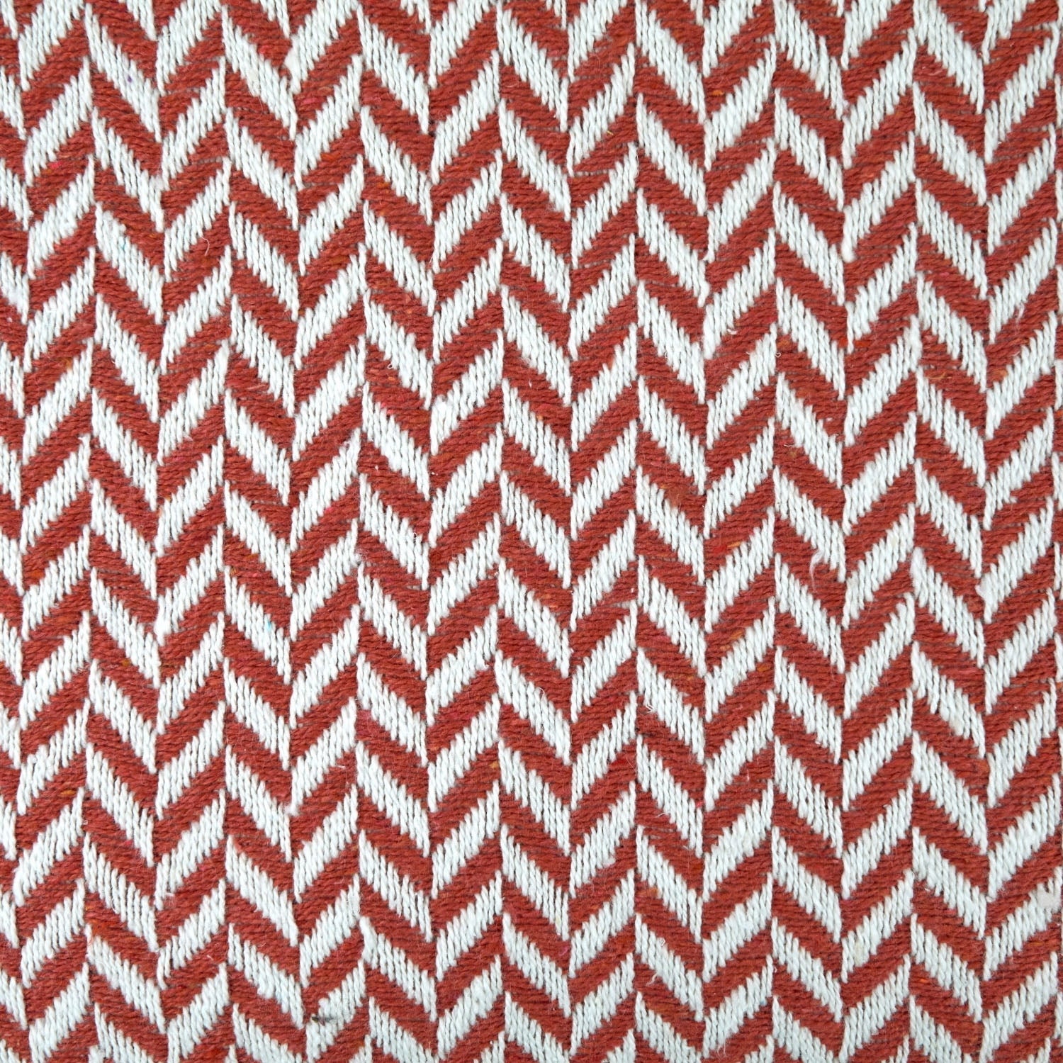 Cherokee Orange Scandi Woven Recycled Cotton Throw