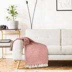 Cherokee Orange Scandi Woven Recycled Cotton Throw