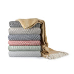 Cherokee Silver Scandi Woven Recycled Cotton Throw