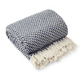 Cherokee Navy Scandi Woven Recycled Cotton Throw
