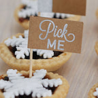 Festive Silver Foiled Mince Pie Sticks - Christmas Metallics