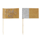 Festive Silver Foiled Mince Pie Sticks - Christmas Metallics