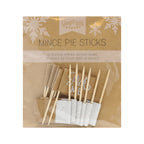 Festive Silver Foiled Mince Pie Sticks - Christmas Metallics