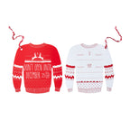 Red and White Festive Giant Jumper Gift Tags - Cosy Christmas