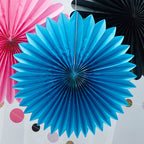 Pink, Black & Blue Wall Fan Decorations - Confetti Party- 10 Inner Pack