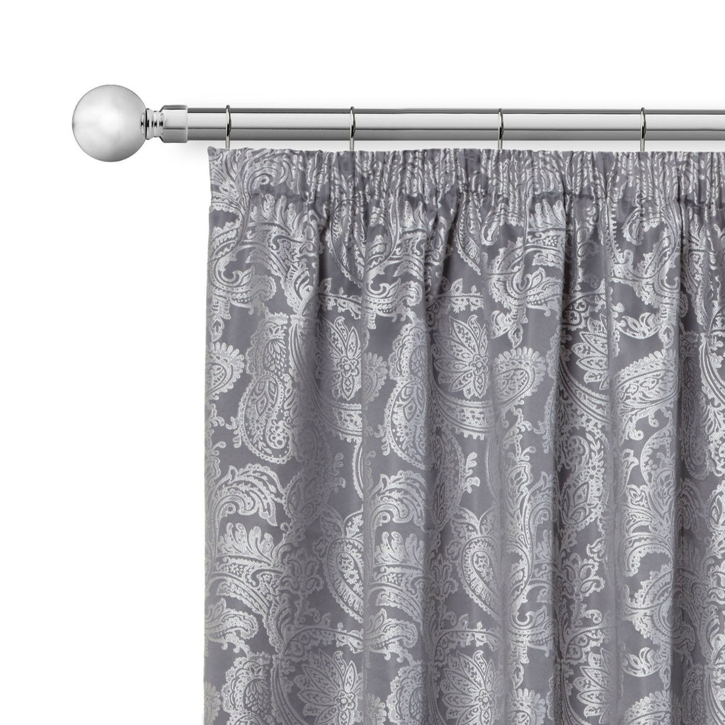 Chrome Ball Extendable Heavy Duty Curtain Pole